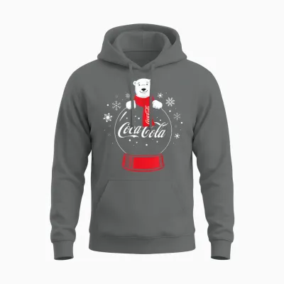 Coca-Cola - Polar Bear Snowglobe Unisex Hoodie - Graphite Heather