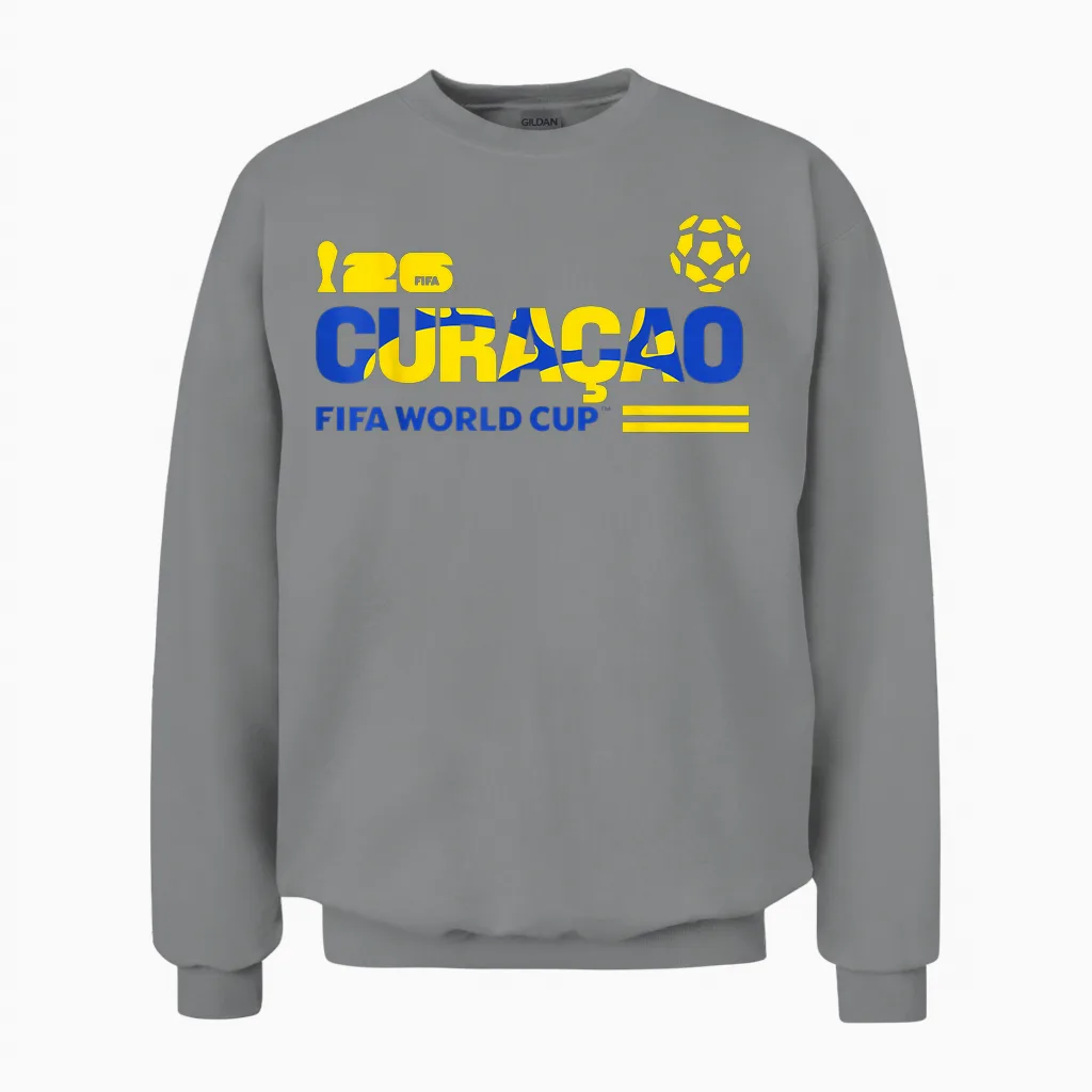 Fifa World Cup26 Qualifier Curacao Unisex Sweatshirt in Sport Grey