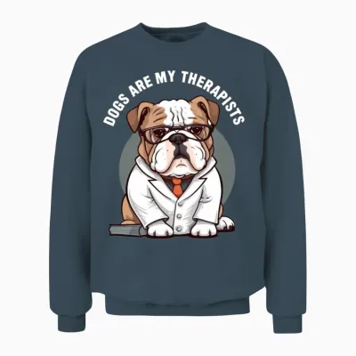 Dog Therapist Dogs Are My Therapists Unisex Sweatshirt - Dark Heather