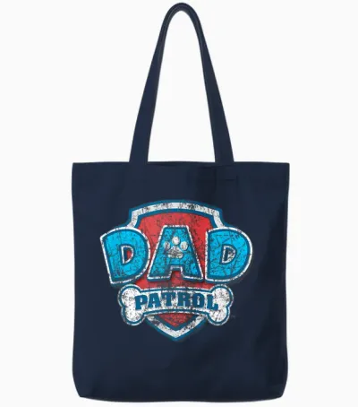 Paw Patrol Father's Day Dad Patrol Tote Bags - Navy