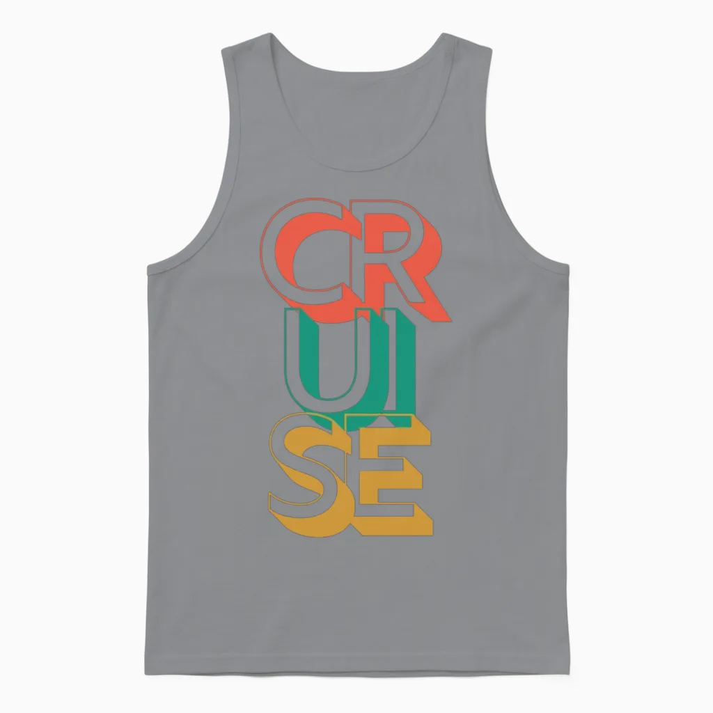 Retro Cruise Summer & Beach Gift Unisex Tank Top in Sport Grey