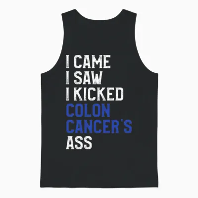 Uplifting Colon Cancer Awareness Unisex Tank Top - Black