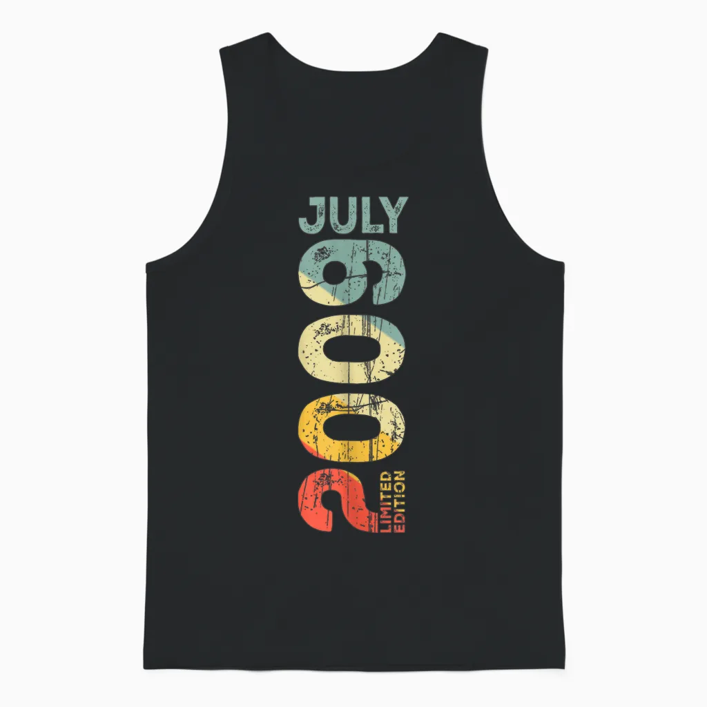 Rétro Vintage Juillet 2009 Année 2009 Vintage 2009 Depuis 2009 Unisex Tank Top in Black