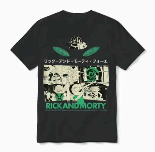 Rick and Morty Merch Rick and Morty Forever Unisex T-Shirt in Black