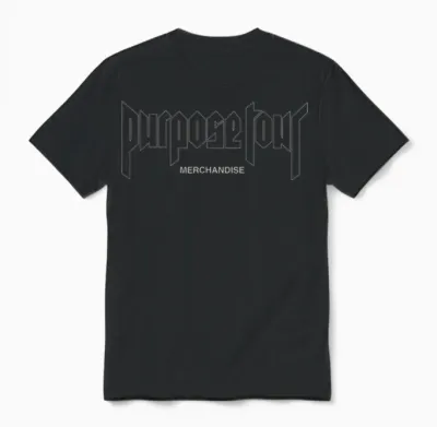 Offizielles Justin Bieber Purpose Tour Exclusive Cross Unisex T-Shirt - Black