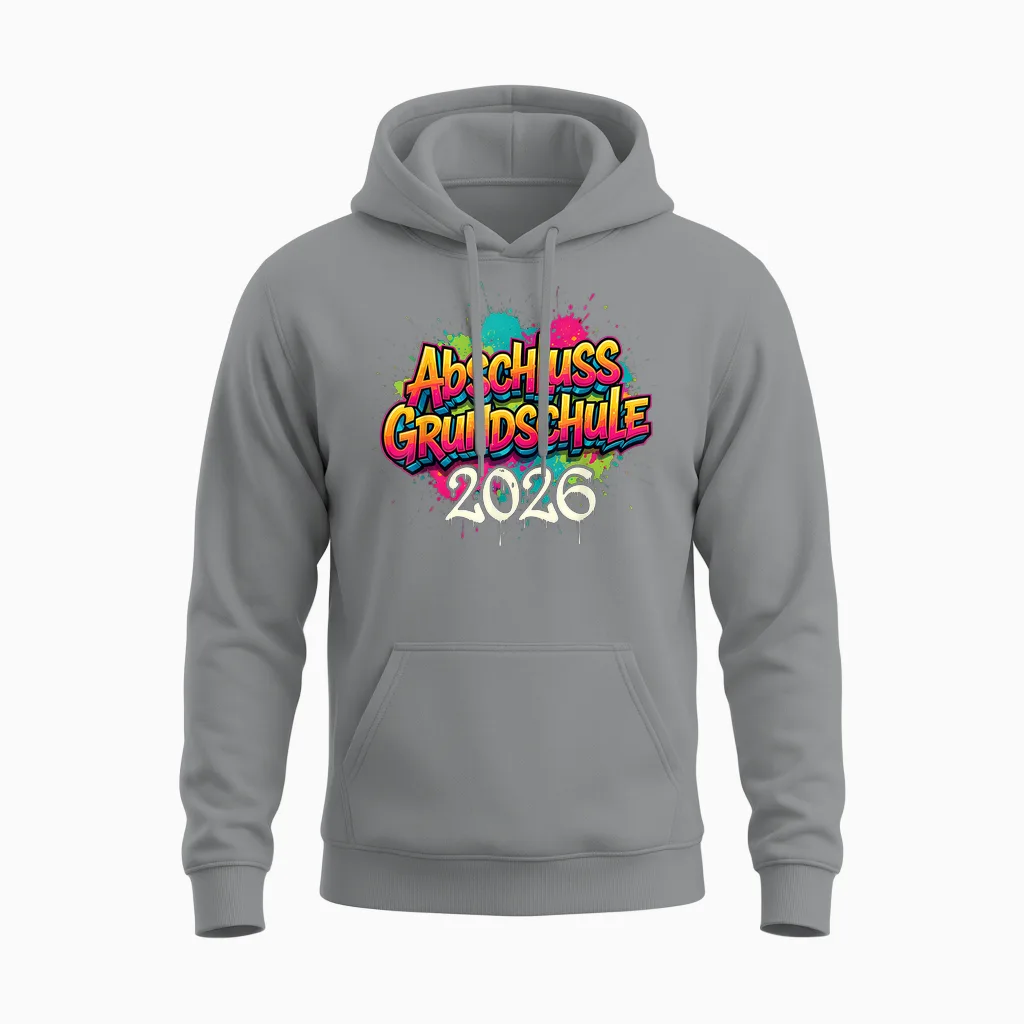 Abschluss Grundschule 2026 Schulkind Junge Unisex Hoodie in Sport Grey
