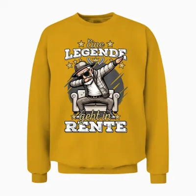 Rente Mann Eine Legende Geht in Rente, Renteneintritt Männer Unisex Sweatshirt - Gold