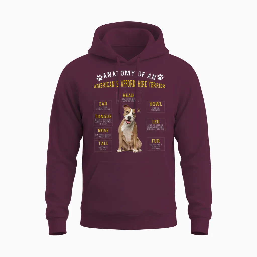 Lustige Anatomie Amstaff Geschenke Für Frauen Und Männer Unisex Hoodie in Maroon