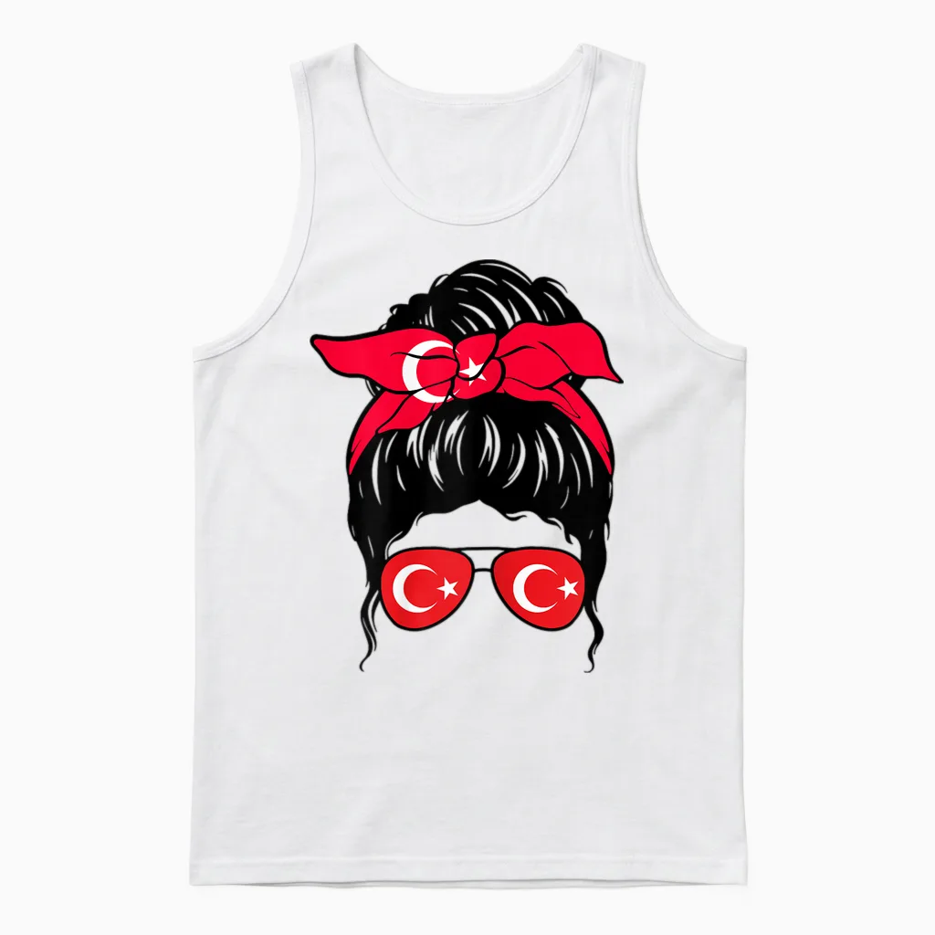 Türkisches Mädchen Türkiye Türkische Flagge Türkei Türk Kizi Unisex Tank Top in White