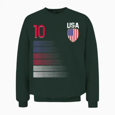 Trikot Mit Fußballflagge Usa Unisex Sweatshirt - Forest