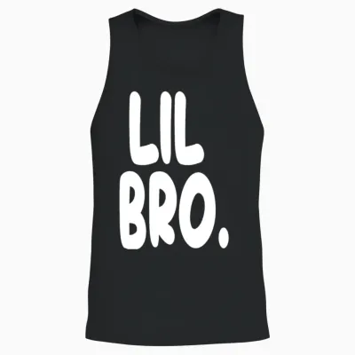 Lil Bro, Little Brother Unisex Tank Top - Black