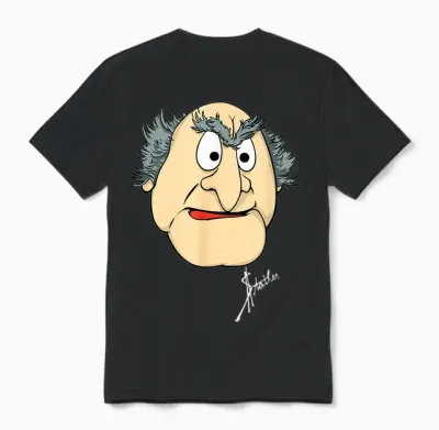 Disney the Muppets Statler Big Face Unisex T-Shirt - Black