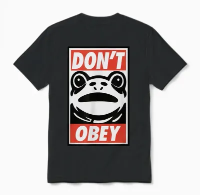 Portland Frog Don't Obey Unisex T-Shirt - Black