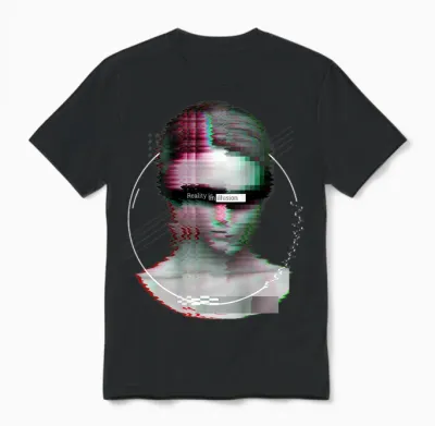 Backprint: Techno Music Vaporwave Edm Party Raver Festival T-Shirt, Black Unisex T-Shirt - Black