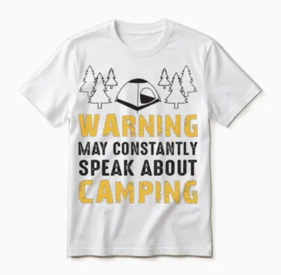 Camping Vintage Retro Unisex T-Shirt - White