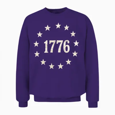 (2 Sides) 1776 We the People 250 Years 1776 2026 4th of July Unisex Sweatshirt - Purple