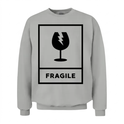 Fragile Unisex Sweatshirt - Ash