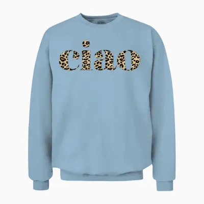 Ciao Zeichnung Unisex Sweatshirt - Light Blue