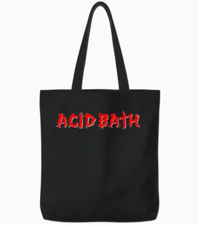 Acid Bath Band Tote Bags - Black