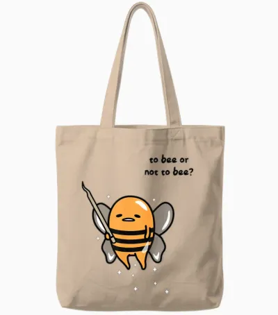 Gudetama Fairy Bee Costume Tote Bags - Natural