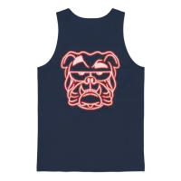 Dog Daddy Dog Mom Dogfather Dog Lover English Unisex Tank Top - Navy – 1