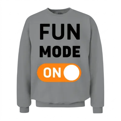 Fun Mode On Unisex Sweatshirt - Sport Grey