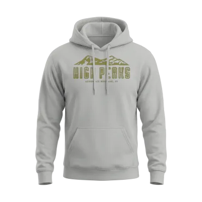 High Peaks Adirondack Mountains Hiking Unisex Hoodie - Ash