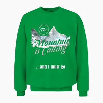 Hiking Mountain Is Calling Hike Vintage Unisex Sweatshirt - Irish Green