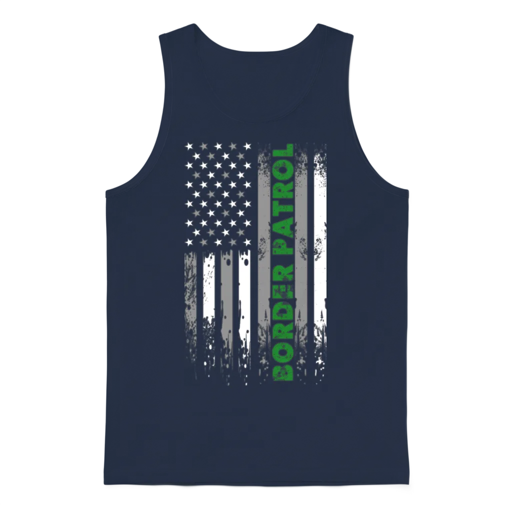 Border Patrol Agent Thin Green Line Unisex Tank Top - Navy