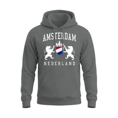 Amsterdam Amsterdam Amsterdam Unisex Hoodie - Graphite Heather