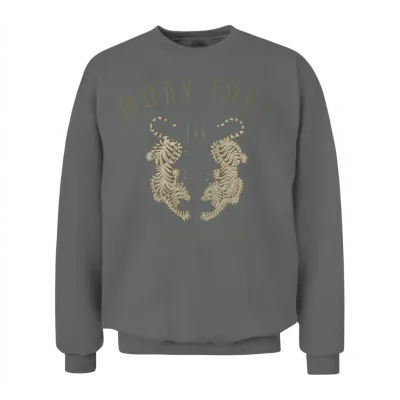Muay Thai Shirt Thai Boxing Vintage Art of Eight Limbs Mma Gift Tiger Unisex Sweatshirt - Graphite Heather