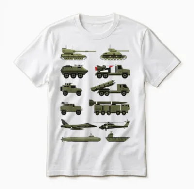 Military Vehicles, Military Boys and Girls Tank Lovers Unisex T-Shirt - White