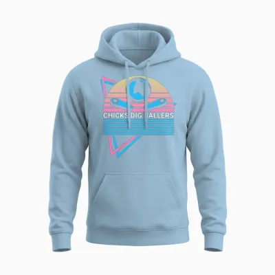 Pinball Machine Retro Unisex Hoodie - Light Blue