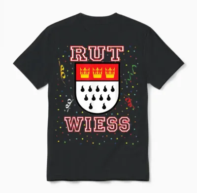 Köln Rut Und Wiess Rot Weiss Karneval Kölsch Kölle Alaaf Unisex T-Shirt - Black