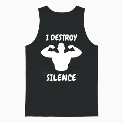 Funny Gym Unisex Tank Top - Black