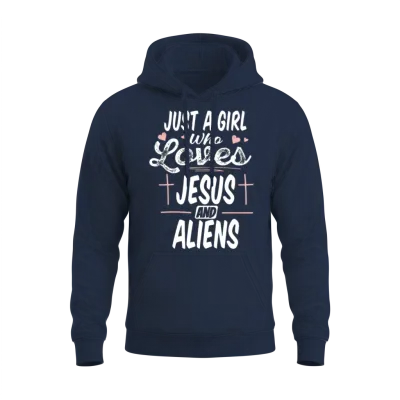 Christian Christianity Humor Alien Jesus Unisex Hoodie - Navy