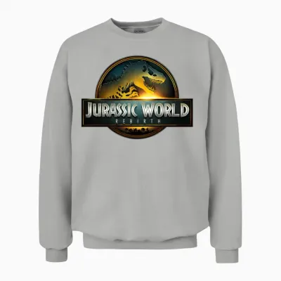 Jurassic World Rebirth Logo with Sun Unisex Sweatshirt - Ash