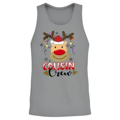 Christmas Cousin Crew Funny Red Plaid Matching Paj Unisex Tank Top - Sport Grey