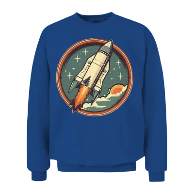 Retro Rocket Unisex Sweatshirt - Royal