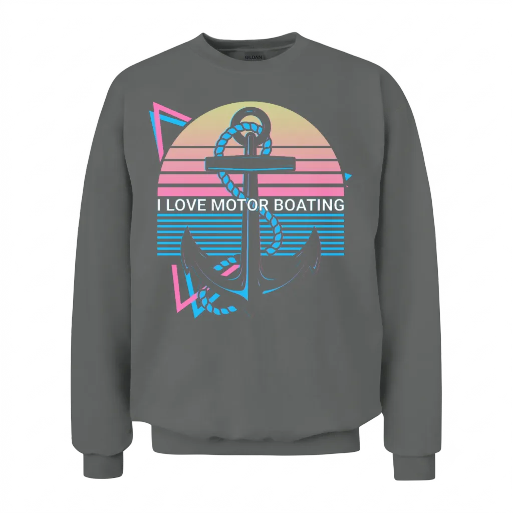 Boating Retro Unisex Sweatshirt - Graphite Heather
