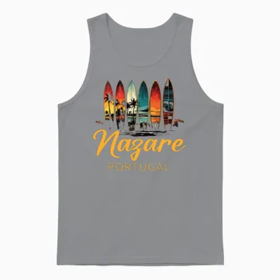 Nazare, Portugal Unisex Tank Top - Sport Grey