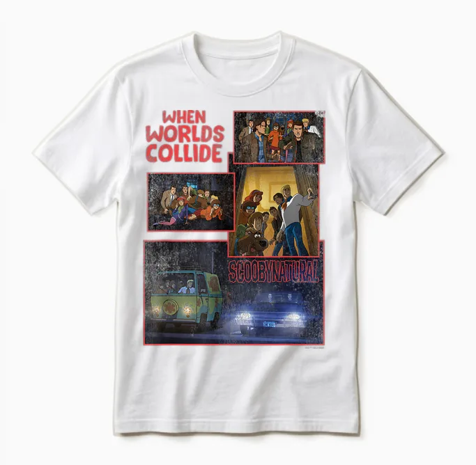 Scooby-Doo Scoobynatural When Worlds Collide Unisex T-Shirt in White