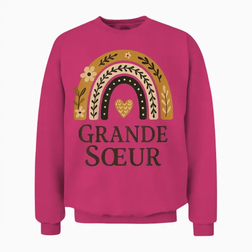 Child Future Big Sister, Girl, I'm Going to Be Big Sister Unisex Sweatshirt - Heliconia