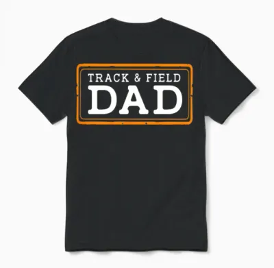 Athlete Track and Field Dad Unisex T-Shirt - Black