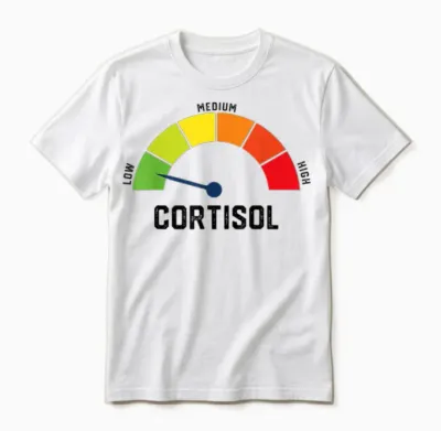 Low Cortisol V Meme Unisex T-Shirt - White