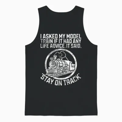 Model Railroading Railroader Railroad Unisex Tank Top - Black