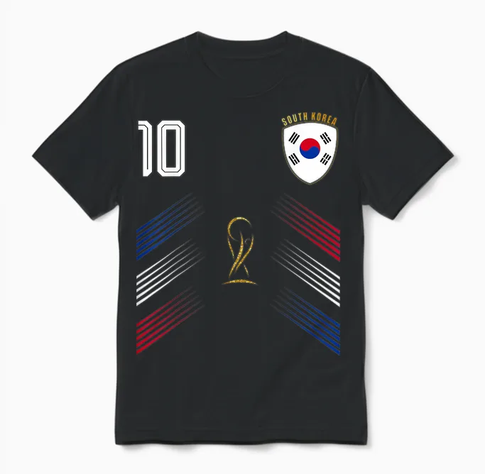 Drapeau Corée Du Sud Corée Du Sud Pride Lovers Retro Unisex T-Shirt in Black