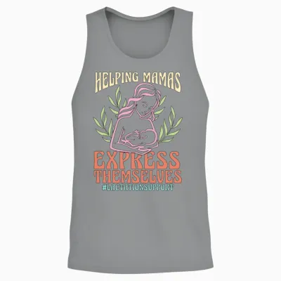 Lactation Consultant Helping Mamas Express Nursing Unisex Tank Top - Sport Grey