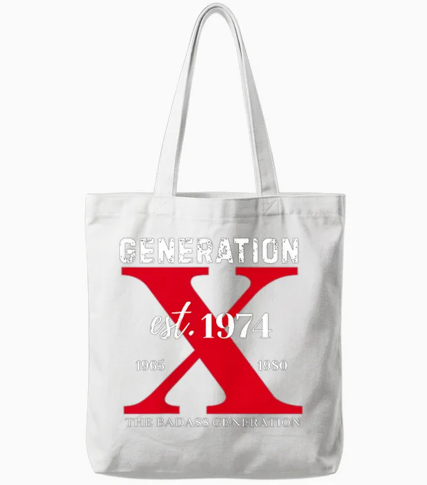 Gen X 1974 T-Shirt "bevor Du Geboren Wurdest", Sissie Skull Tote Bags in White