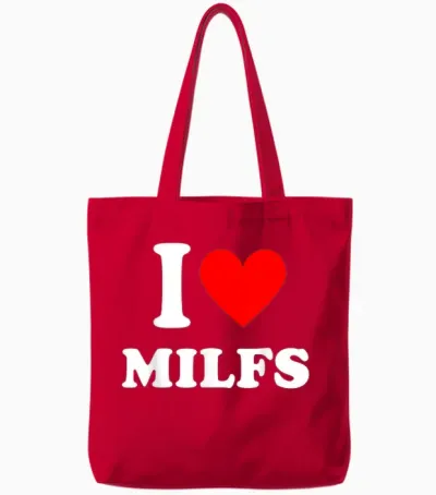 Ich Liebe Milfs Tote Bags - Red